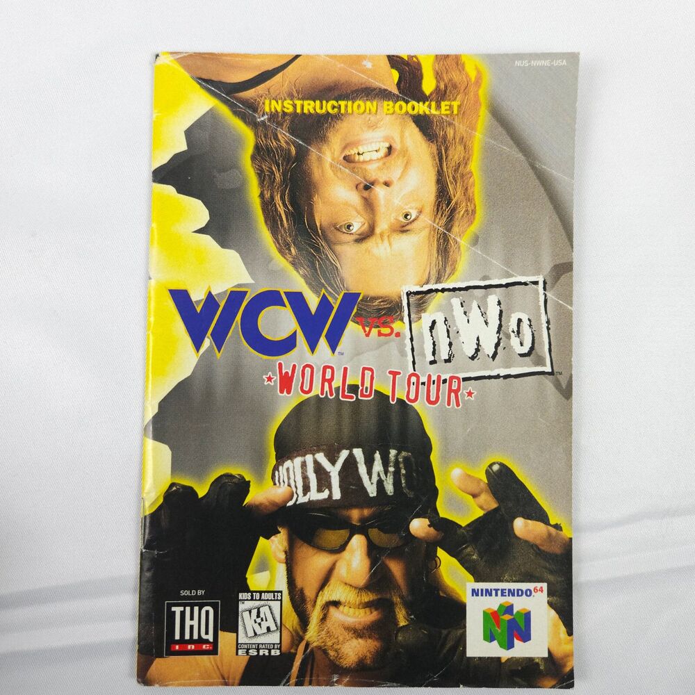 WCW vs NWO World Tour N64 Instruction Manual Booklet Nintendo‎ *ONLY